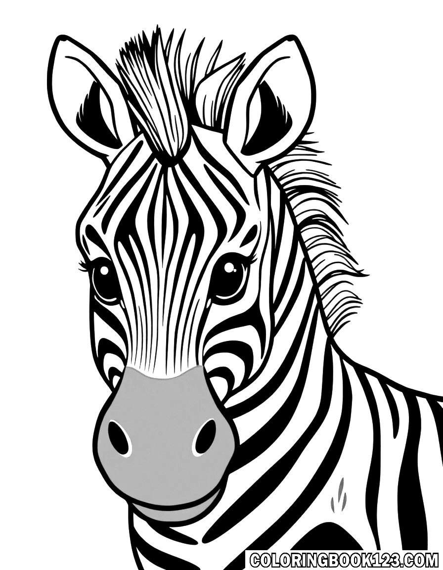 Süßes Zebra Ausmalbild