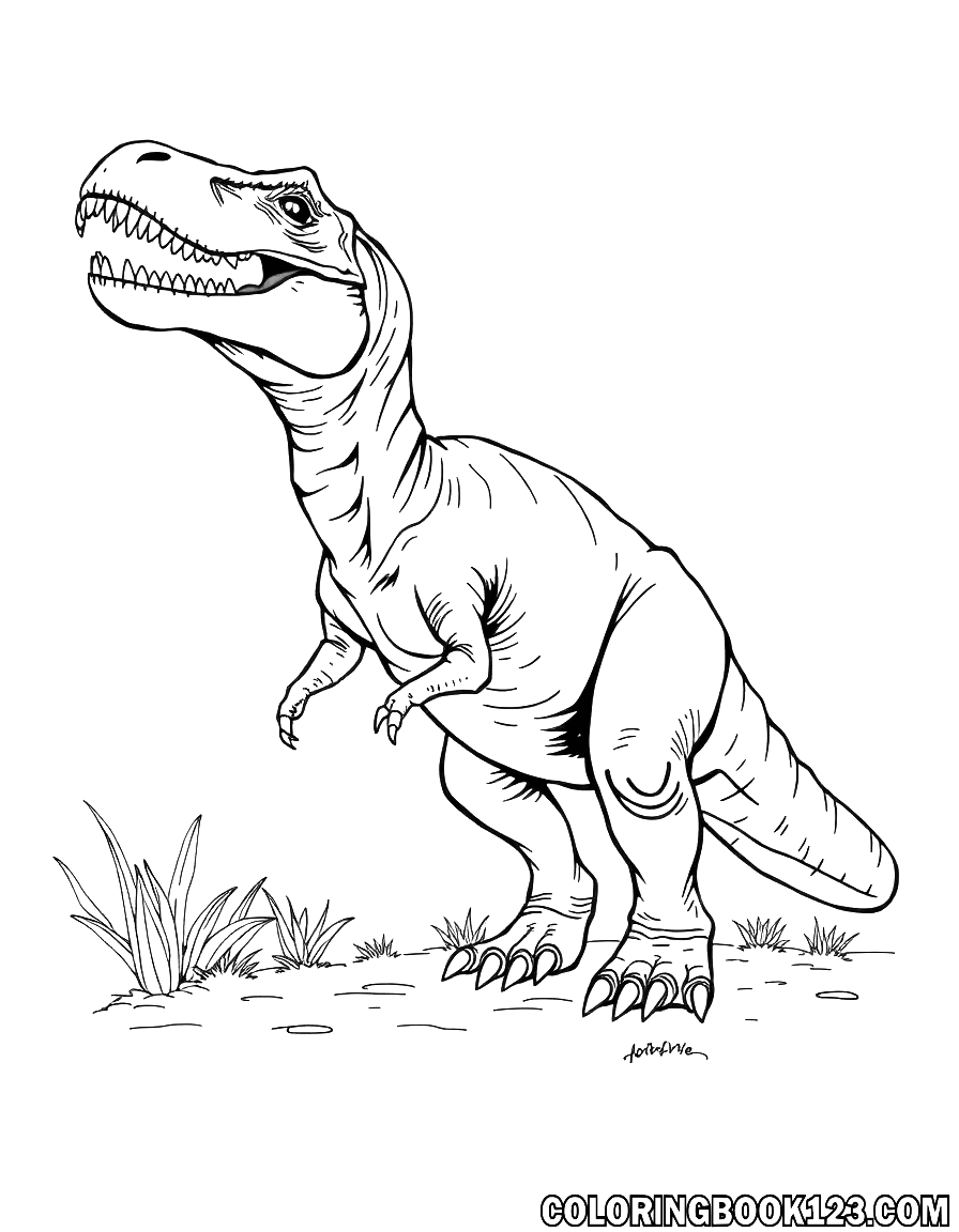 Ausmalbild eines Allosaurus