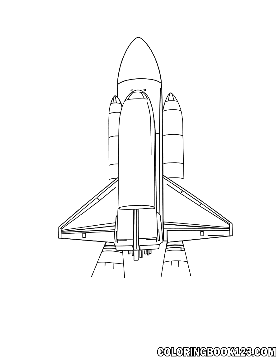 Ausmalbild eines Spaceshuttles