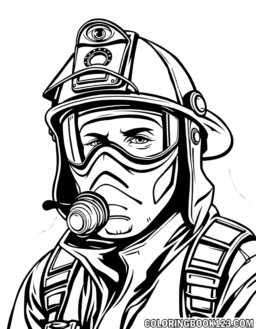 Feuerwehrmann Ausmalbild