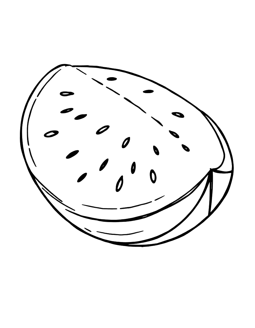 Wassermelone Ausmalbild