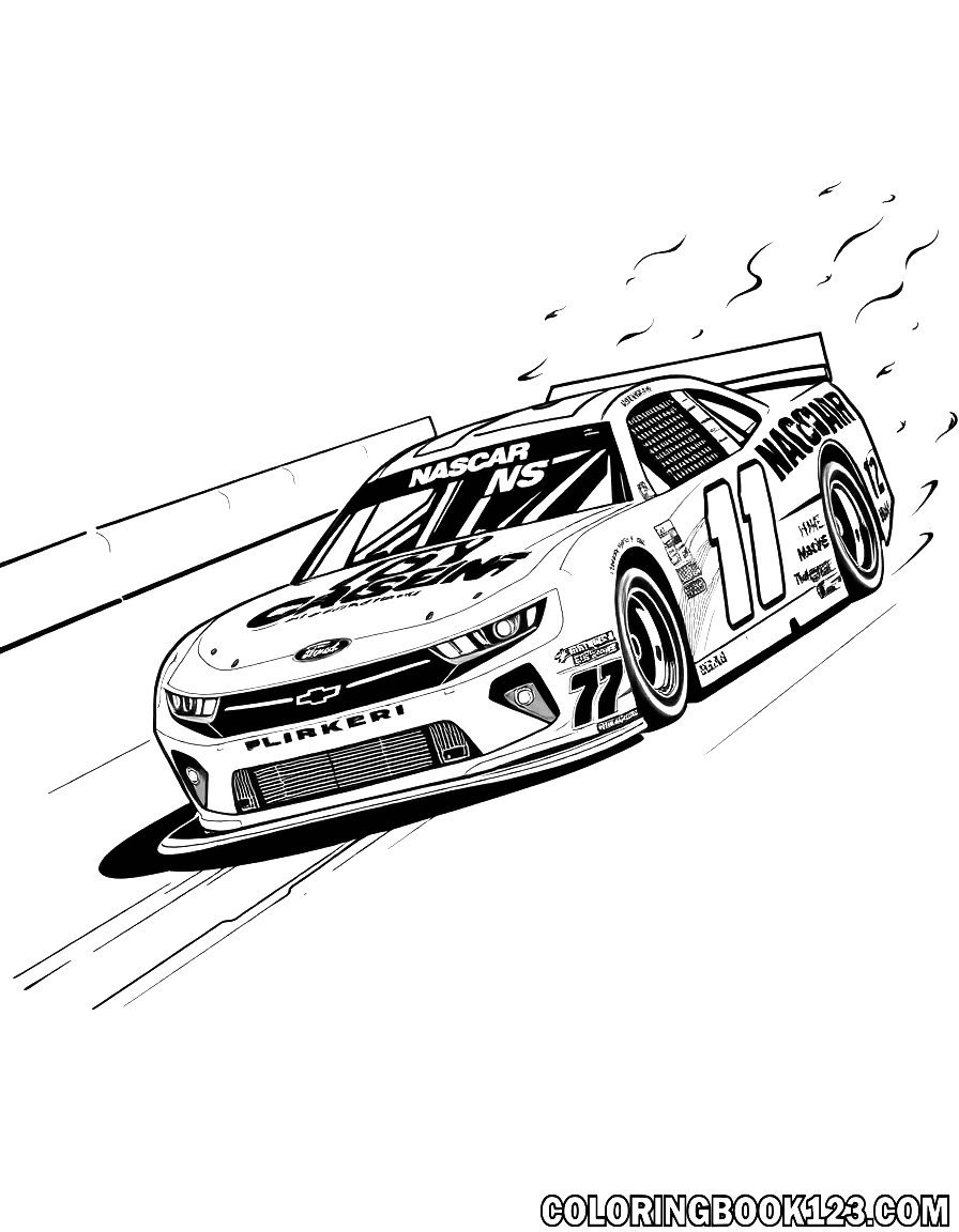 Dibujo de un auto de NASCAR para colorear