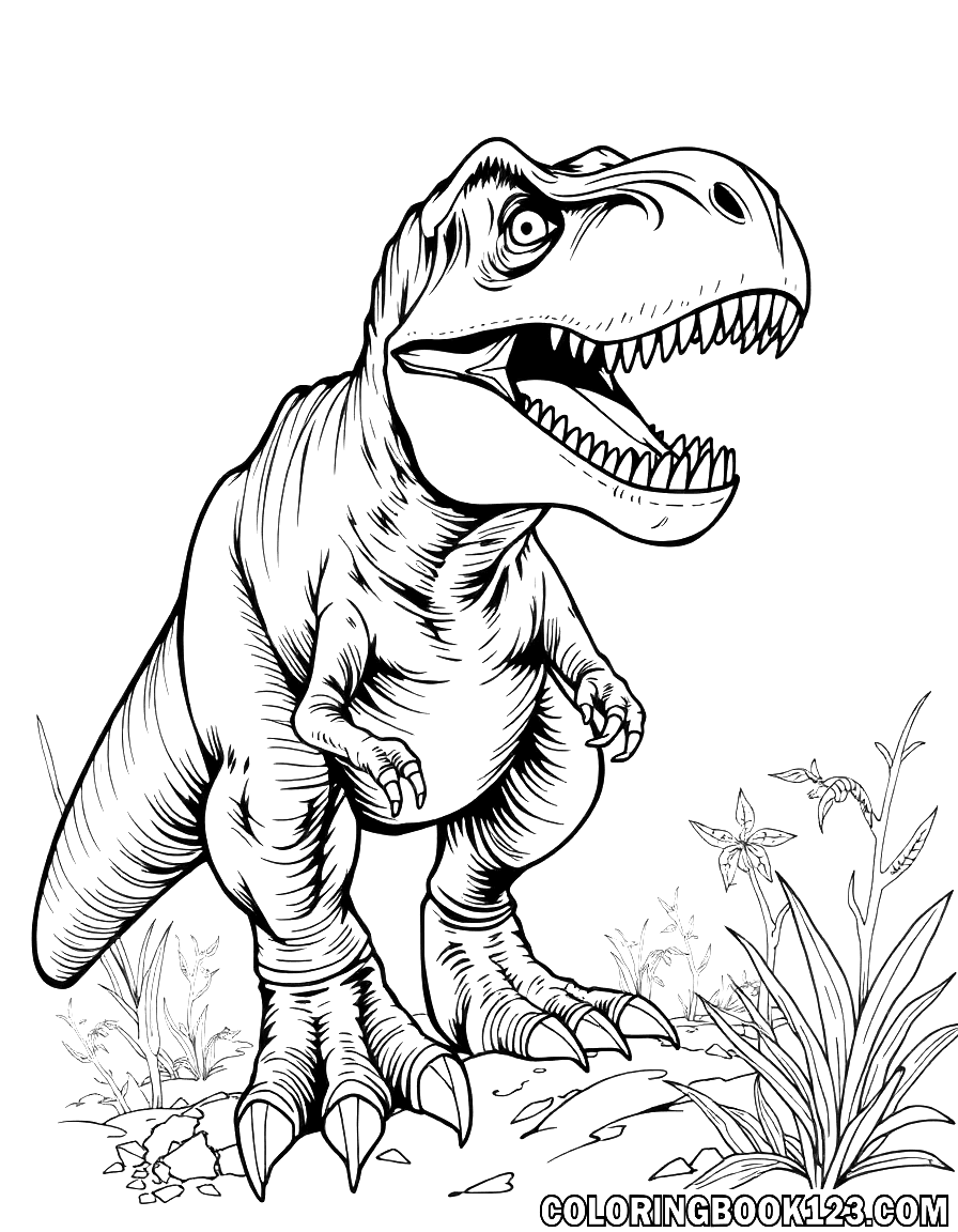 Tyrannosaurus Rex Ausmalbild