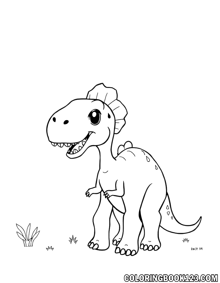 Süßer Brachiosaurus Ausmalbild